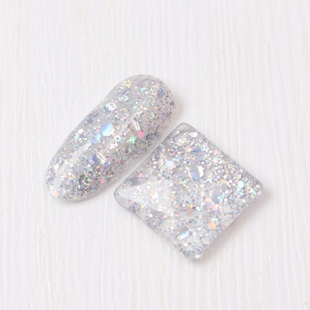 JOUS OEM/ODM Sparkling Diamond Glitter Gel for Nails with Dual Light Effects Natural Light Sparkle and Flash Light Reflection