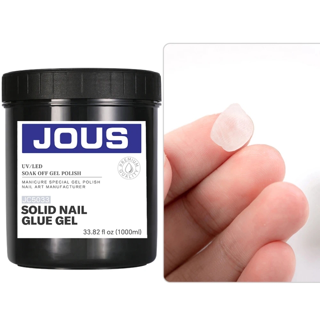 High Viscosity PVC Soft Solid Gel for Press on Nails Professional UV LED Curable Nail Glue Gel for DIY Nail Tips & Extension