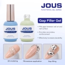 JOUS High Clear Gap Filling Nail Gel with No Wipe Finish Reinforces & Protects Rhinestone Decorations From Scratching 60s Cured