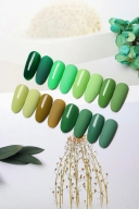 JOUS High Pigmentation Green 6000+ Solid Color Gel for Long Lasting Manicure & Pedicure with Customizable Color Series Salon Use