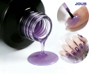 JOUS Semi-Transparent Jelly Effect Purple Milky Gel Polish with Buildable Layered Color for UV/LED Soak Off Manicure Salon Use
