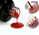 JOUS Vibrant Red High Gloss Semi-Transparent Jelly Gel Polish with Layered Effect for Nail Art & Manicure Salon Quality