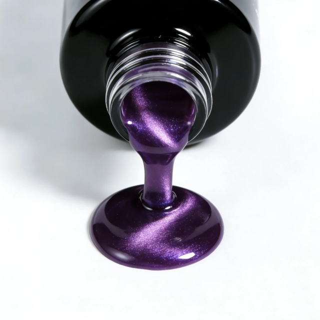 JOUS Wide Purple Cat Eye Gel with Natural Resin Formula for Salon Nail Art Smudge Free Crack Resistant Soak Off Gel Polish