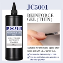 JOUS Thin Nail Reinforce Gel for Soft & Weak Nails Enhances Thickness & Prevents Splitting High Transparency for Layering