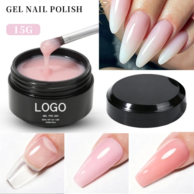 Free Sample Builder Gel in a Bottle OEM/ODM Nail Extension Gel Custom Colors UV LED Hard Soak Off Gel Polish for Nail Art
