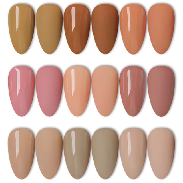 JOUS Nude Gel Nail Polish Collection for All Ages Natural & Pure Look Quick Drying Chip Resistant Easy Application & Removal