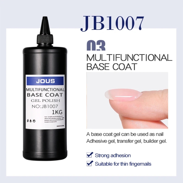 JOUS Functional Strong Building Base Coat for Nail Extension Leveling Gel with High Hardness Nail Sculpting Primer