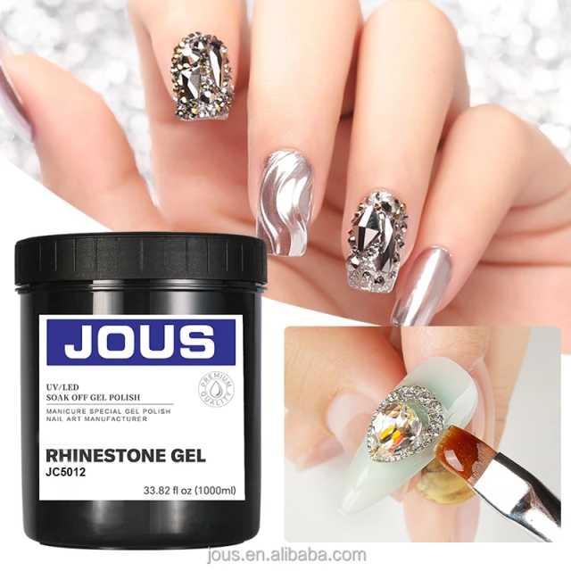 JOUS Professional Resin Fast Drying No Wipe Nail Glue for Rhinestone Gap Filling Reinforcement High Transparency Strong Sealant