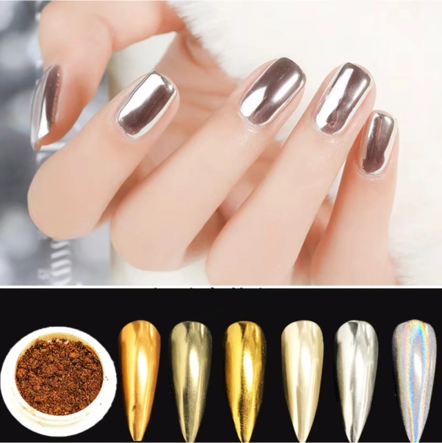 JOUS Ultra Shiny Mirror Silver Metallic Gel Nail Polish for Salon & DIY Nails with High Reflection & Long Lasting Effect