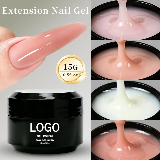 Free Sample Builder Gel in a Bottle OEM/ODM Nail Extension Gel Custom Colors UV LED Hard Soak Off Gel Polish for Nail Art