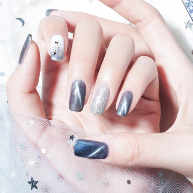 JOUS Crystal Moonlight & Holographic Shimmer Cat Eye Gel Polish for Nail Salon Professional Use With Strong Magnetic Effect