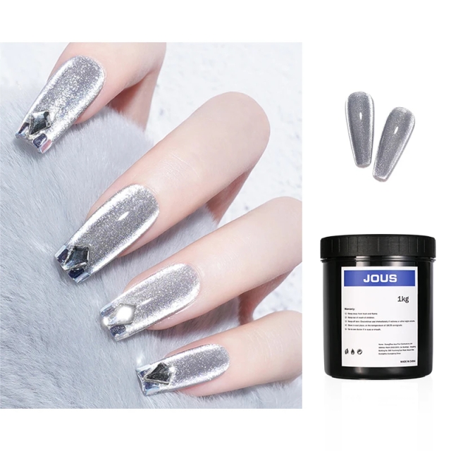 JOUS Crystal Moonlight & Holographic Shimmer Cat Eye Gel Polish for Nail Salon Professional Use With Strong Magnetic Effect