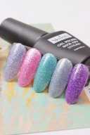 JOUS Dual Effect Glitter Diamond Gel Nail Polish with Sparkle & Reflective Finish for Natural and Flash Light DIY & Salon Use