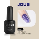 JOUS Professional Wide Cat Eye Gel Polish with Natural Resin & Magnetic Shimmers Smudge Proof Crack Resistant Formula DIY &Salon