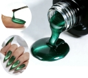 JOUS Wide Effect Green Cat Eye Gel with Natural Resin No Smudge Crack Proof Formula for Nail Art Salon Soak Off Gel Polish