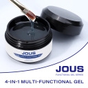 JOUS Professional 60s Fast Cure 4-in-1 Multi-Function Gel for Nail Extension Leveling Base & Top Coat with High Transparency