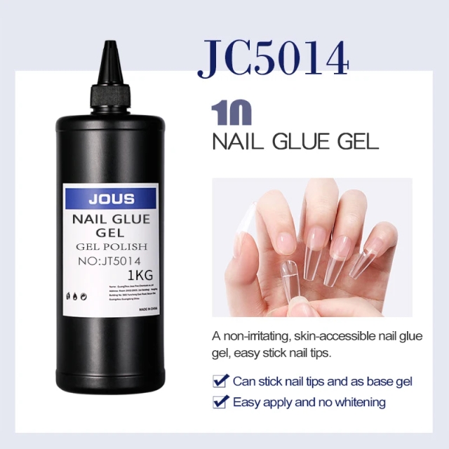 JOUS High Viscosity Nail Tip Gel for Strong Nail Extension 60s Cure Odorless & Non-Toxic Lasting Hold & Easy to Apply