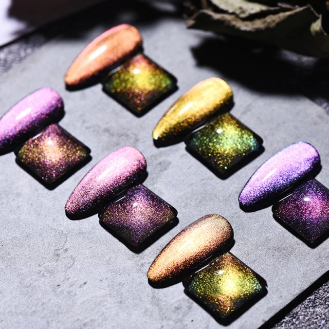 JOUS Natural Resin Wide Cat Eye Gel for Nails Magnetic Holographic Effect Long Lasting Chip Resistant Salon Quality Gel Polish