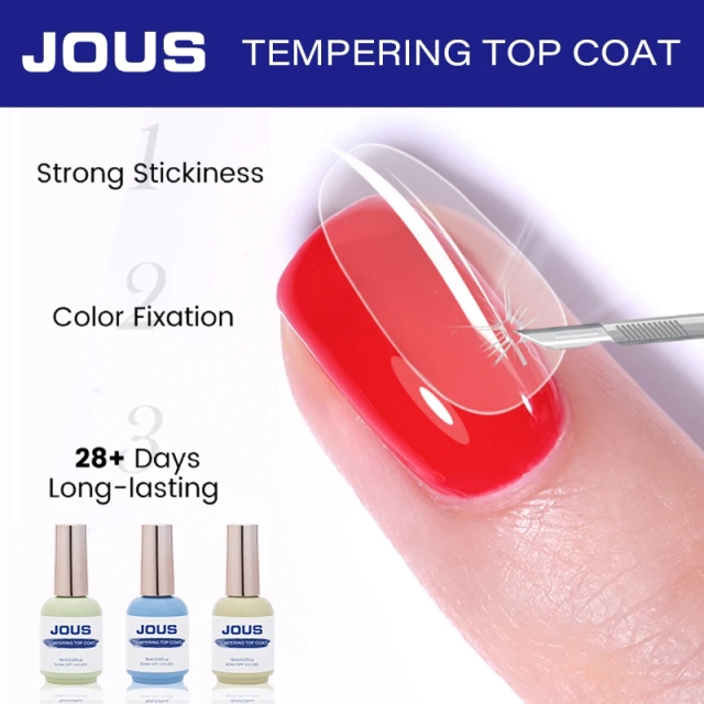 Dual-Cure Top Coat for Nail Protection & Mirror Powder Adhesion Waterproof Oil-Resistant with Extreme Durability & No Yellowing