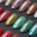 JOUS Vibrant Glitter Gel Polish with High Density Sparkle & Dazzling Starry Night Effect for Professional Nail Art and Salon Use