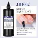 JOUS 60s Fast Cure Breathable Nail Base Coat Gel Ultra Thin Protective Layer for Strong Adhesion Prevents Yellowing & Staining