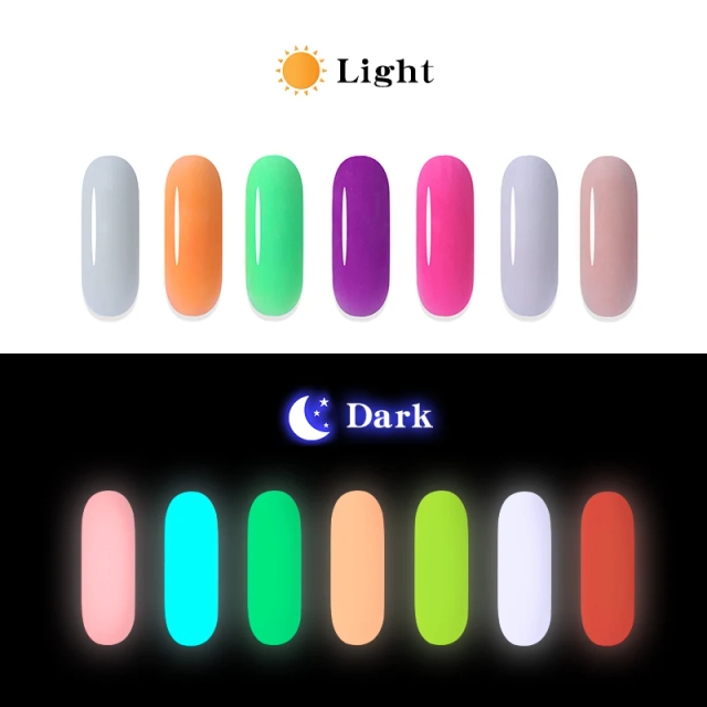 JOUS OEM Wholesale Glow Neon Gel Polish for Nails Transforms in Darkness with Bright Luminous Shine Salon & DIY Nail Art Design