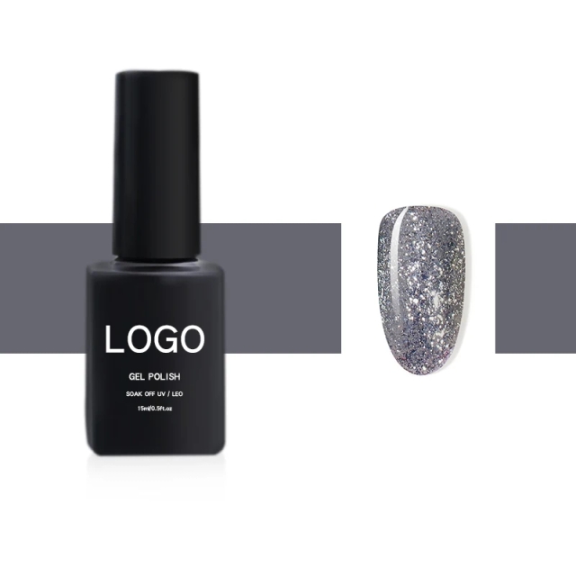 JOUS Nail Polish OEM/ODM Diamond Shiny Style Nails Gel Soak Off UV LED Nail Lacquer Art Manicure Glitter Gel for Salon DIY