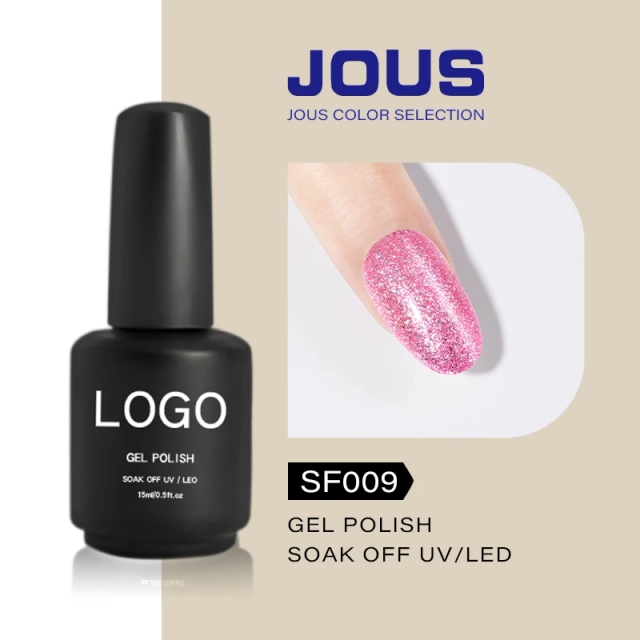 JOUS Shiny Reflective Nail Polish Create Stunning Glitter Mirror-Like Sparkle High Performance Salon-Formula for Lasting Beauty