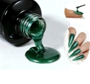 JOUS Professional Green Glitter Diamond Gel for Nail Art with Dual Effects Sparkling Under Natural Light Soak Off UV Gel Polish