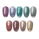 JOUS OEM Shining Glitter Gel Polish Private Label with Sparkling & Reflective Finish Soak Off Long Lasting Nail Art Gel Polish