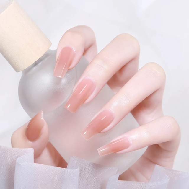 JOUS Long Lasting Nude Gel Polish for Manicure Pedicure Salon &DIY Use Easy Soak Off Quick Curing with UV/LED Lamp Durable Shine