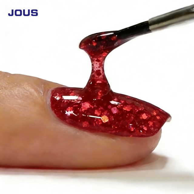 JOUS Vibrant Glitter Gel Polish with High Density Sparkle & Dazzling Starry Night Effect for Professional Nail Art and Salon Use