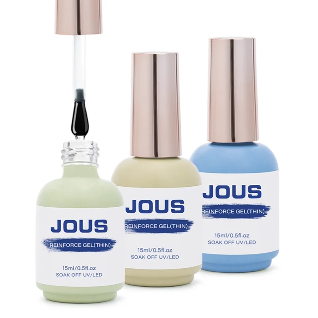 JOUS Thin Nail Reinforce Gel for Soft & Weak Nails Enhances Thickness & Prevents Splitting High Transparency for Layering