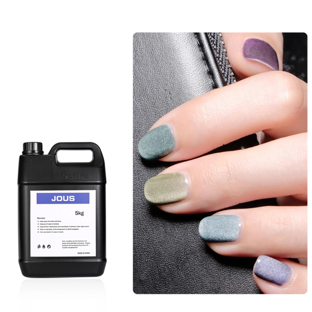 JOUS 5KG Professional Nail Art Supplies Factory Crystal Cat Eye Nail Polish UV Gel 48 Colors