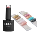 JOUS Professional Green Glitter Diamond Gel for Nail Art with Dual Effects Sparkling Under Natural Light Soak Off UV Gel Polish