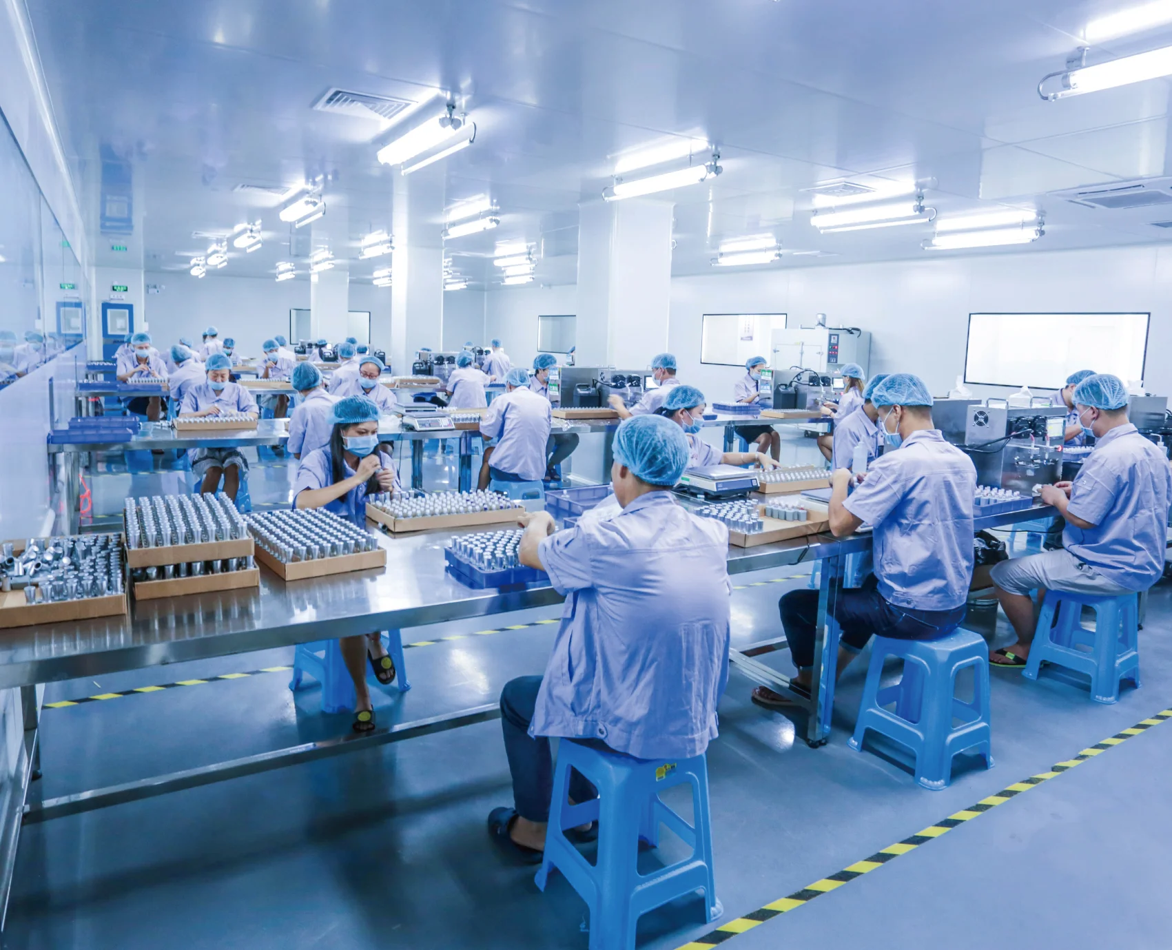 JOUS world-class nail gel manufacturing facility and clean workshop